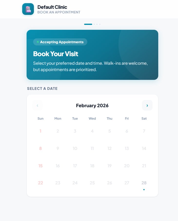 Swift App Booking — calendar date picker on mobile